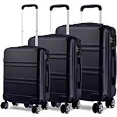 Kono Luggage of 3 Piece Lightweight 4 Spinner Shell