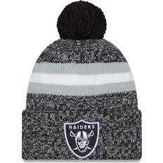 New Era Las Vegas Raiders NFL Sideline 2023 Black Bobble Knit Hat adult unisex Black
