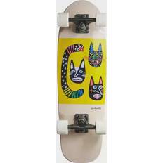 Landyachtz Dinghy Blunt Cruiser Skateboard Wild Cats White/Yellow/Black