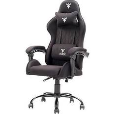 Gamingstolar Itek RHOMBUS FF10 Gaming ergonstol svart, liggande ryggstöd, nackstödskudde, sup. ländryggen, komfort och design, perfekt som kontorsstol, studiestol eller spelstol