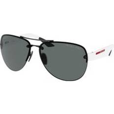 Prada Sport Sonnenbrillen Prada Sport Linea Rossa Gläser - Metall Schwarz/Grau