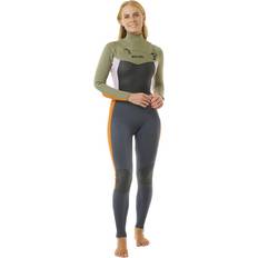 Deportes acuáticos Rip Curl Traje neopreno Dawn Patrol 4/3 manga larga azul naranja verde mujer Blue/Green