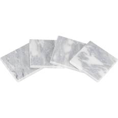 Marble Coasters Set of Four Square Marble Pattern Coaster