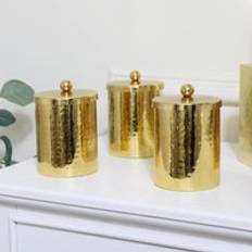 Interior Details Melody Maison Set of 3 Hammered Gold Metal Jars