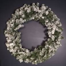 Interior Details Samuel Alexander 90Cm Snow Flocked Green Wreath Christmas