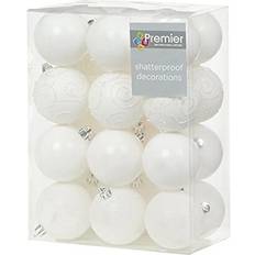 Premier Decorations 24 Pack Finish Baubles Christmas Tree Ornament