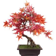 Red Artificial Plants Leaf 50Cm Maple Bonsai Tree Artificial Plant