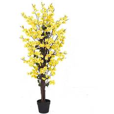 Yellow Artificial Plants Leaf 120Cm Blossom Tree Artificial Plant