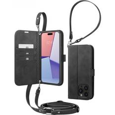 Spigen Deklas Wallet S Pro case for iPhone 15 Pro Max juodas