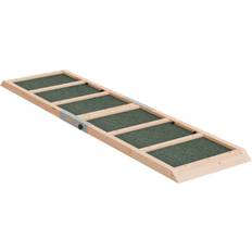 vidaXL Hundramp grön 120x30 massiv gran