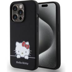 Hello Kitty iPhone 15 Pro Skal Liquid Silicone Svart