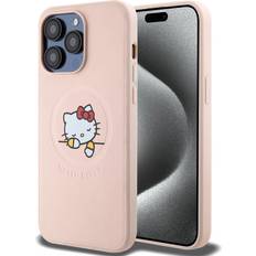 Hello Kitty iPhone 15 Pro Max Cover Debossed Logo MagSafe Lyserød