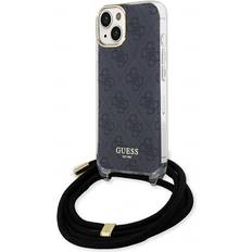 Mobiltilbehør Guess iPhone 15 Cover Crossbody Cord Sort