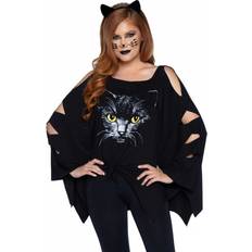 Animali Abiti eleganti Leg Avenue Katzen-Poncho mit Ohren