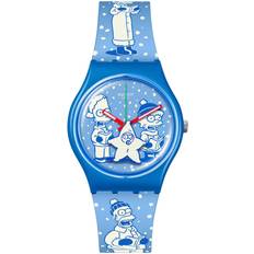 Blue - Unisex Wrist Watches Swatch Simpsons Tidings Of Joy Blue Christmas SO28Z126