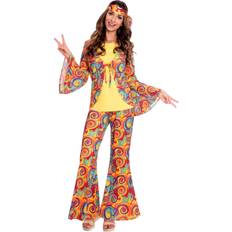 Hippie Juhlamekot Amscan hippie costume ladies polyester orange