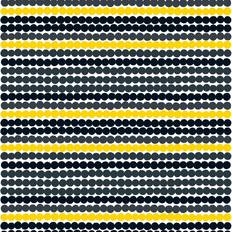 Tessuti Marimekko Räsymatto Giallo-Nevo Tessuto Giallo