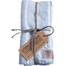 Lovely Linen Stofservietter Lovely Linen Stripe Serviet 4-pak Blå Stofserviet Blå, Grøn (45x45cm)