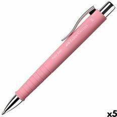 Pink Fyldepenne Faber-Castell Kuglepen Poly Ball XB Pink 5 enheder