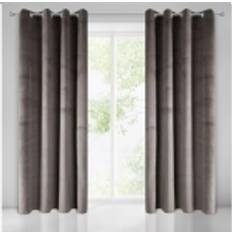 Soft Plain Opaque Velvet Curtain 140cm W x 250cm H
