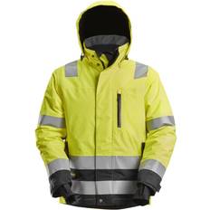 Battery Heated Work Jackets Snickers High-Vis Class 3 Waterproof Insulated Jacket - Yellow/Black