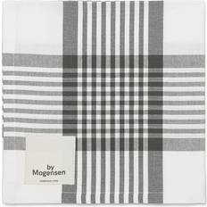 GOTS (Global Organic Textile Standard) Tygservetter Large Checks Stofserviet Hvid (55x55cm)