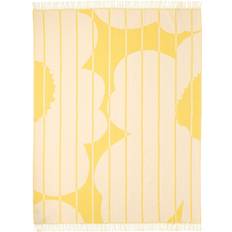 Marimekko Mantas Marimekko Lana Vesi Unikko 140x180 cm Spring Yellow-Ecru Manta Amarillo