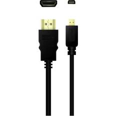 Qnect High Speed HDMI cable w/Ethernet A D 2m