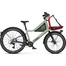 Woom Now 5 Moss Green/Formula Red Barnesykkel