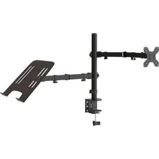 vidaXL Skärmfäste För 4 Skärmar Svart Stål VESA 75/100 mm