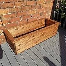 Samuel Alexander Luxury Hand 108cm 41cm Rustic Large Garden Trough/Flower Bed EXTRA LARGE PLUS