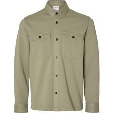 Overshirts Jackor Selected Klassiska Överskjorta Grön
