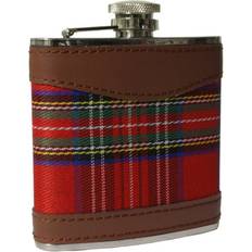 Red Hip Flasks Knight tartan Hip Flask