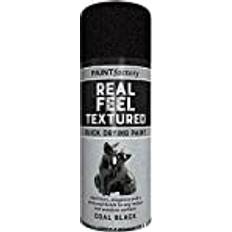 Spray Paints Paintfactory Paint Factory Real Feel Textured Quick Drying Spray Paint 400ml Coal Black