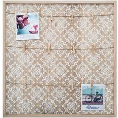 MDF Cadres Photo Atmosphera En Corde 48x48x2 cm - Home Sweet Home - Beige Cadre Photo