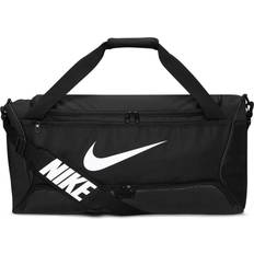 Nike Women Duffle Bags & Sport Bags Nike One Black/White Brasilia Swoosh Training 60L Duffle Bag