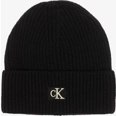 Calvin Klein Unisex Tøj Calvin Klein Monogram Rib Beanie Ck Black-L/XL