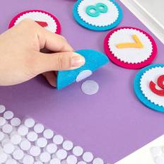 Vita Tygmärken & Laglappar Shein 200pcs/set Polyamide Patch Sticker Set, Creative Number Detail Embroidery Applique For Crafts