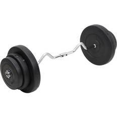 Steel Barbell Sets vidaXL Curl Barbell with Plates 60 kg