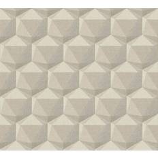 Profhome 387485-GU Graphic wallpaper wall matt cream ivory 5.33 m2 57 ft2