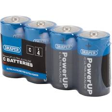 Draper PowerUP Ultra Alkaline C Batteries Pack of 4