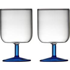 Blå Vinglas Lyngby Glas Torino 2 Klar/Blå 30cl-dia.7,5cm Vinglas 30cl 2stk
