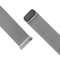 Argent Bracelets de montre FIXED Bracelet en acier inoxydable Mesh d'une largeur de 22 mm pour smartwatch, argenté