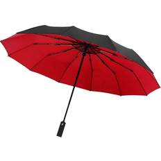 Paraply, Kompakt 105 cm Svart Röd