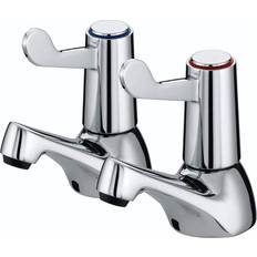 SAMTEK Lever Basin Taps, Sink Pillar Chrome