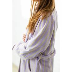 Purple - Stripes Underwear Bongusta Naram Bath Robe Bademantel Lilac & neon yellow