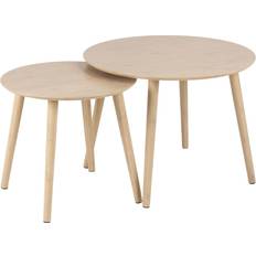 Pink Coffee Tables Nordform Roslin Natural Wood Set 45cm H x 60cm W x 60cm D Coffee Table 60cm 2pcs