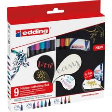 Pinselstifte Edding Malstifte, Happy Lettering 9er-Set sortiert Mehrfarbig