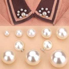 Shein 30pcs Pearl Bead Buttons With Rivet