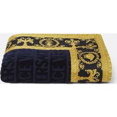 Textiles Versace Serviette De Plage I Baroque Bleu Bath Towel Black, Blue